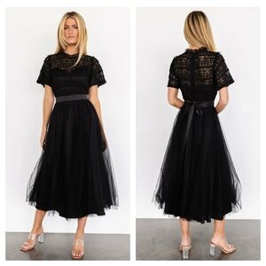 Baltic Born Darcy Tulle Midi Dress Short Sleeve New Without Tags